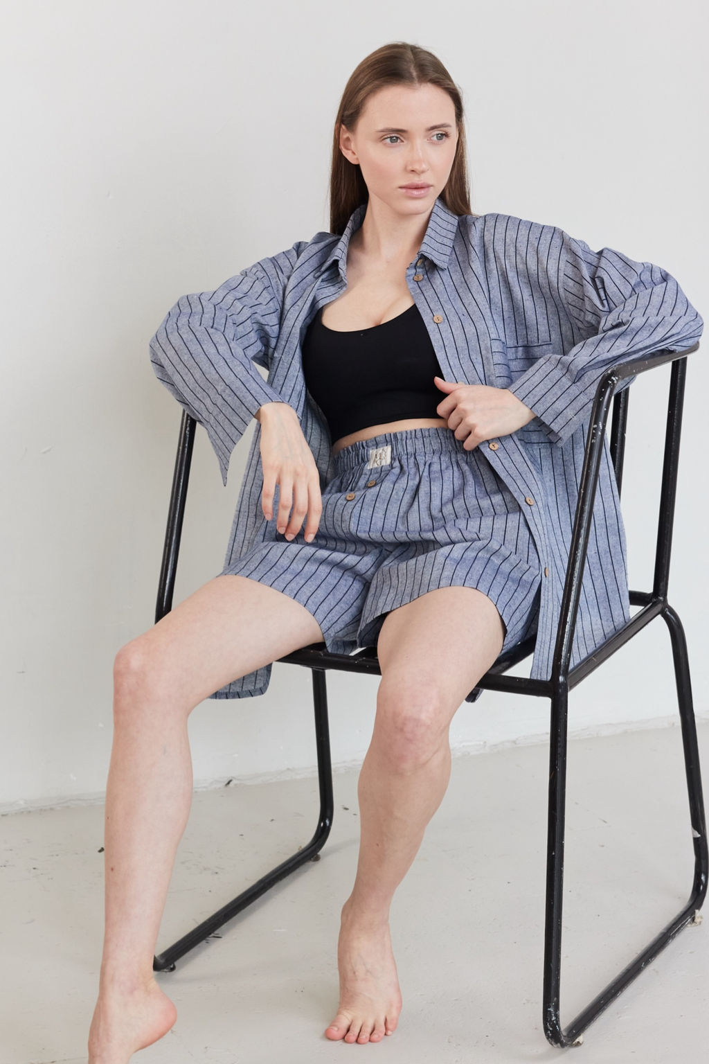 Костюм женский SET003/14/Серо-синий, черный - M&G all natural фото 3