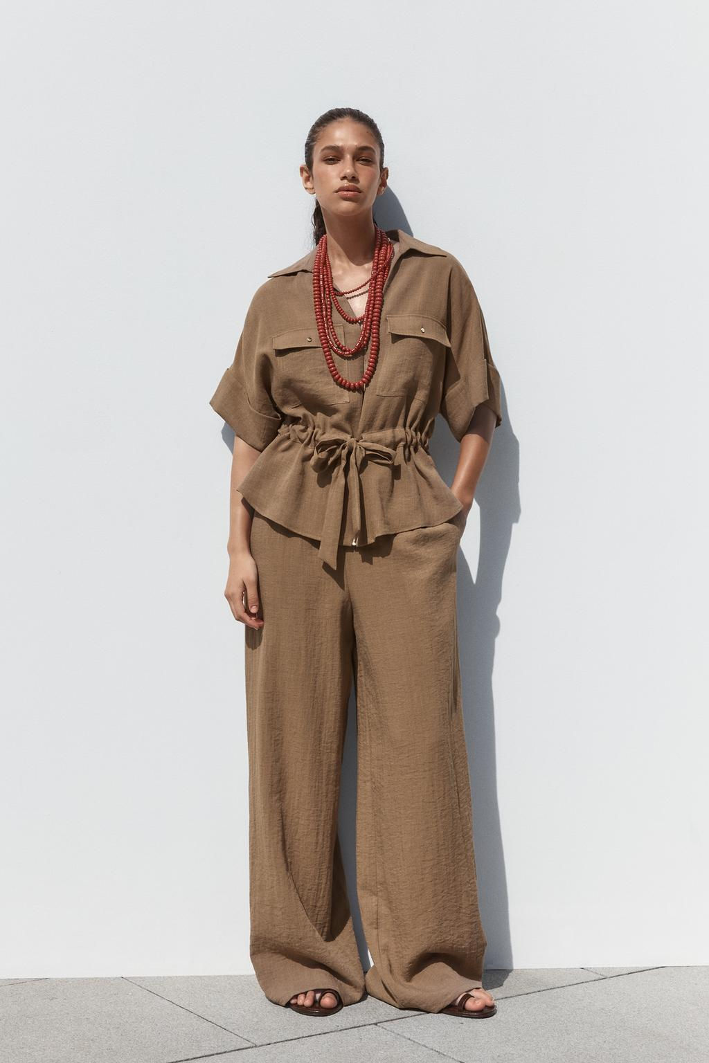 RUSTIC WIDE-LEG TROUSERS