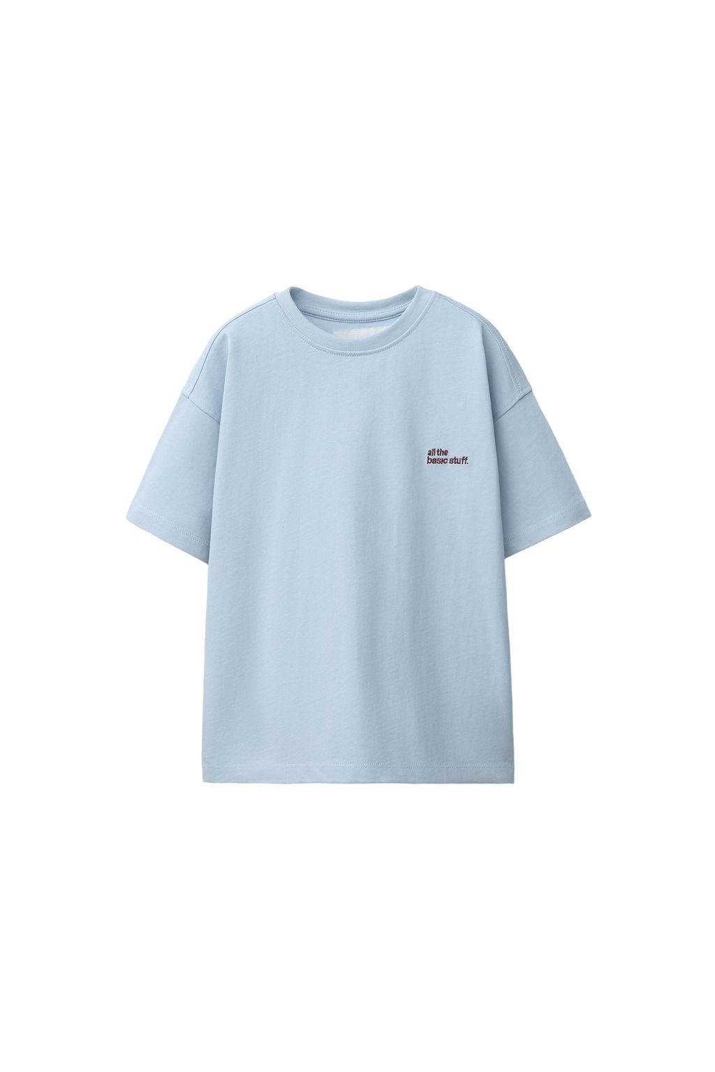 CAMISETA HEAVY WEIGHT TEXTO / Azul cielo - Zara фото 2