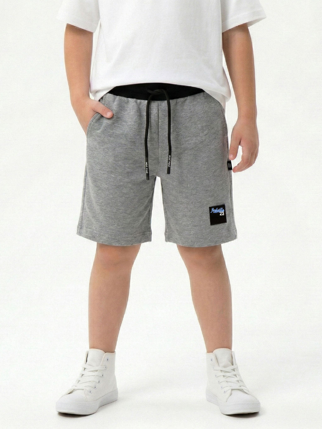 Шорты трикотажные 22-4594 графит меланж