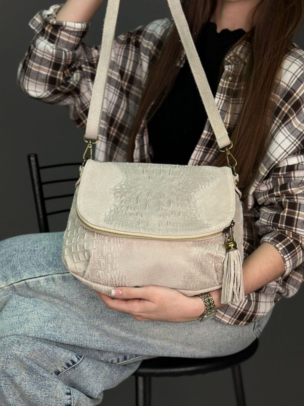 Сумка женская из телячьей кожи