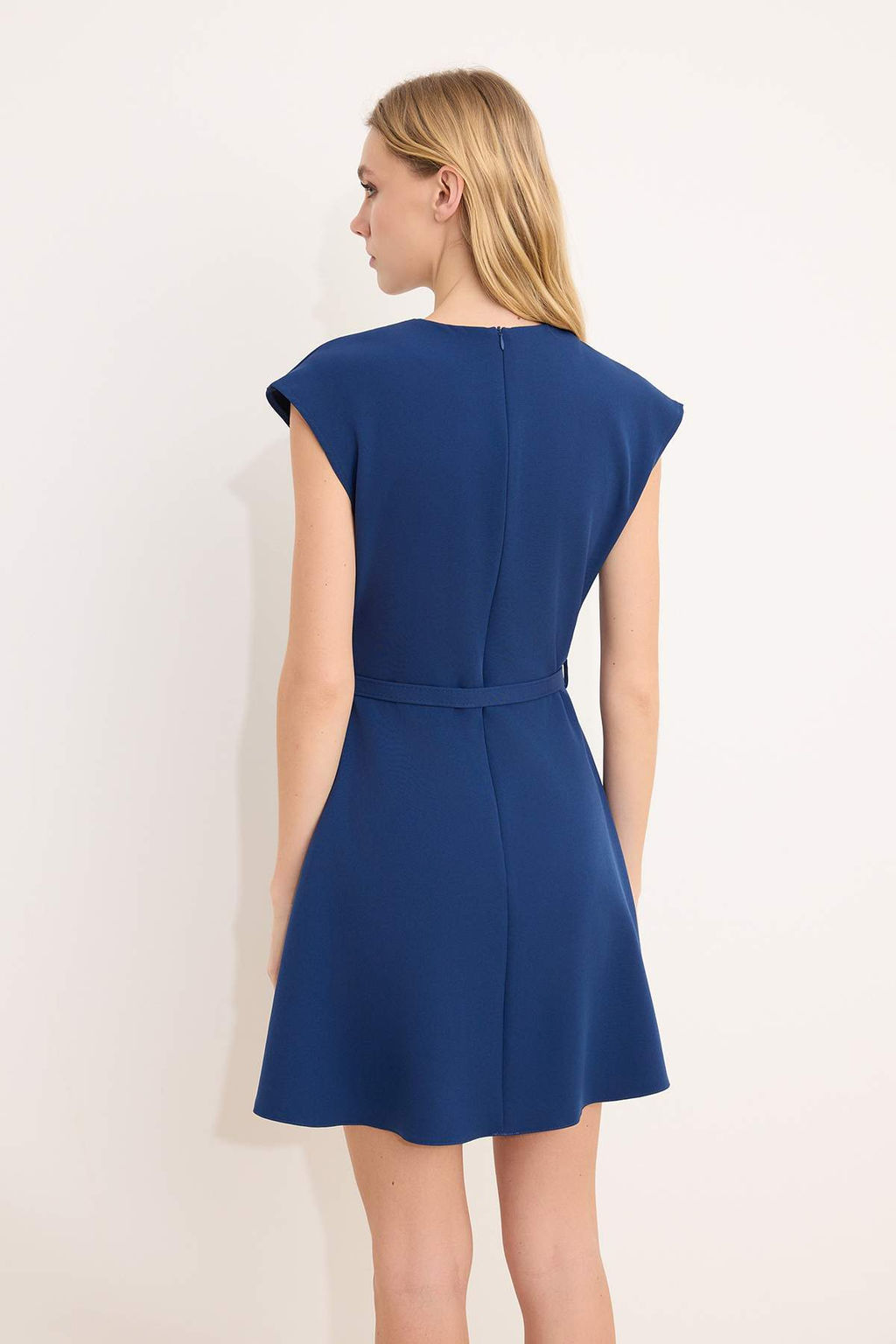 Petrol Duz Midi Dokuma Elbise TWOSS26EL00294