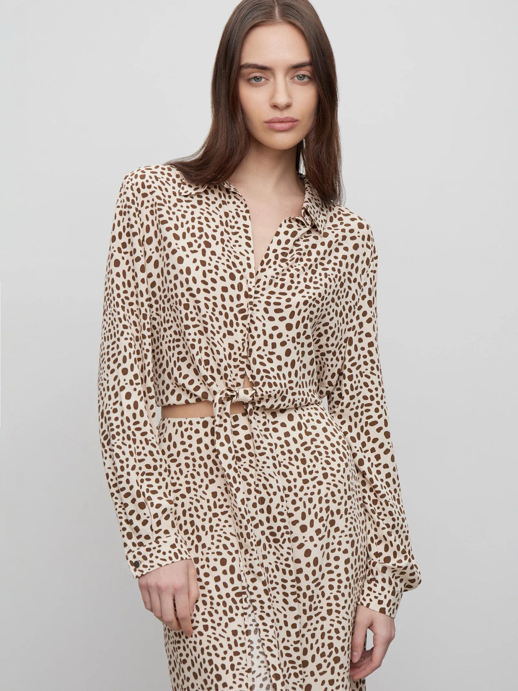 Блузка на завязках, B2972/pietra