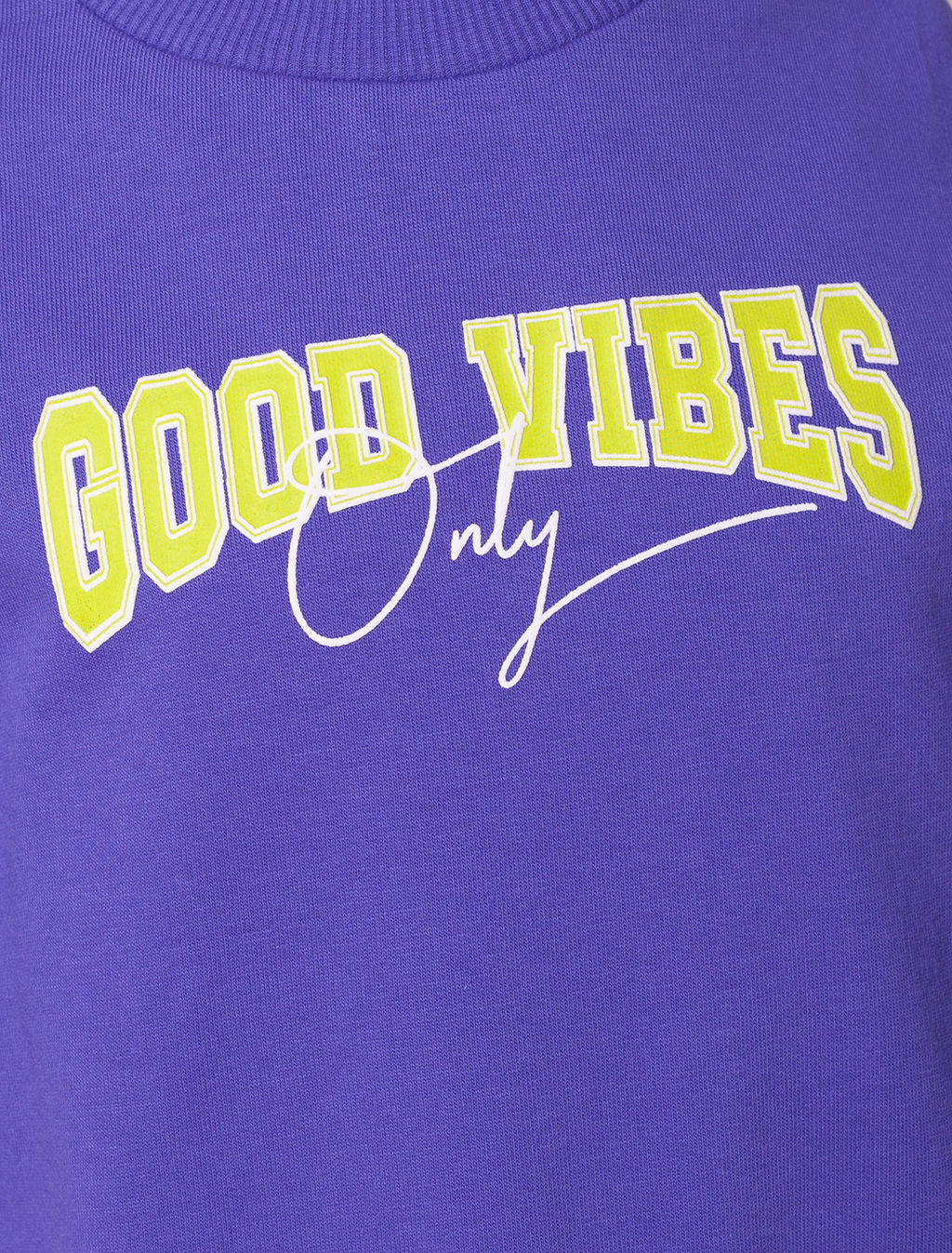 VILATTE / Свитшот из премиального футера с принтом для девочки  фото 2