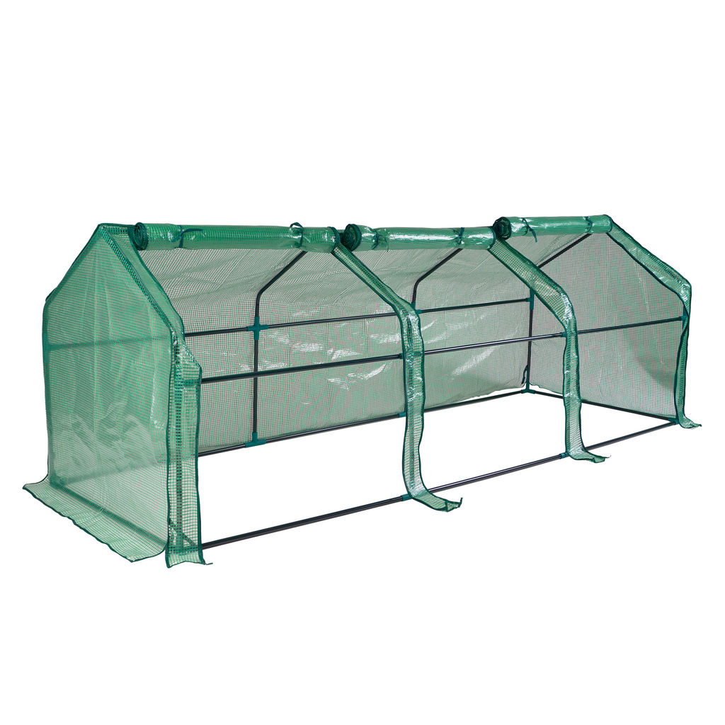 UGH-S33 L270 GREEN/GREEN Парник уличный, 270x90x90см. Металлическая труба в ПВХ, цвет зеленый. Тент из армированного полиэтилена 135г/м2, цвет сетки зеленый. TM ФитоЛето - Volpe фото 3