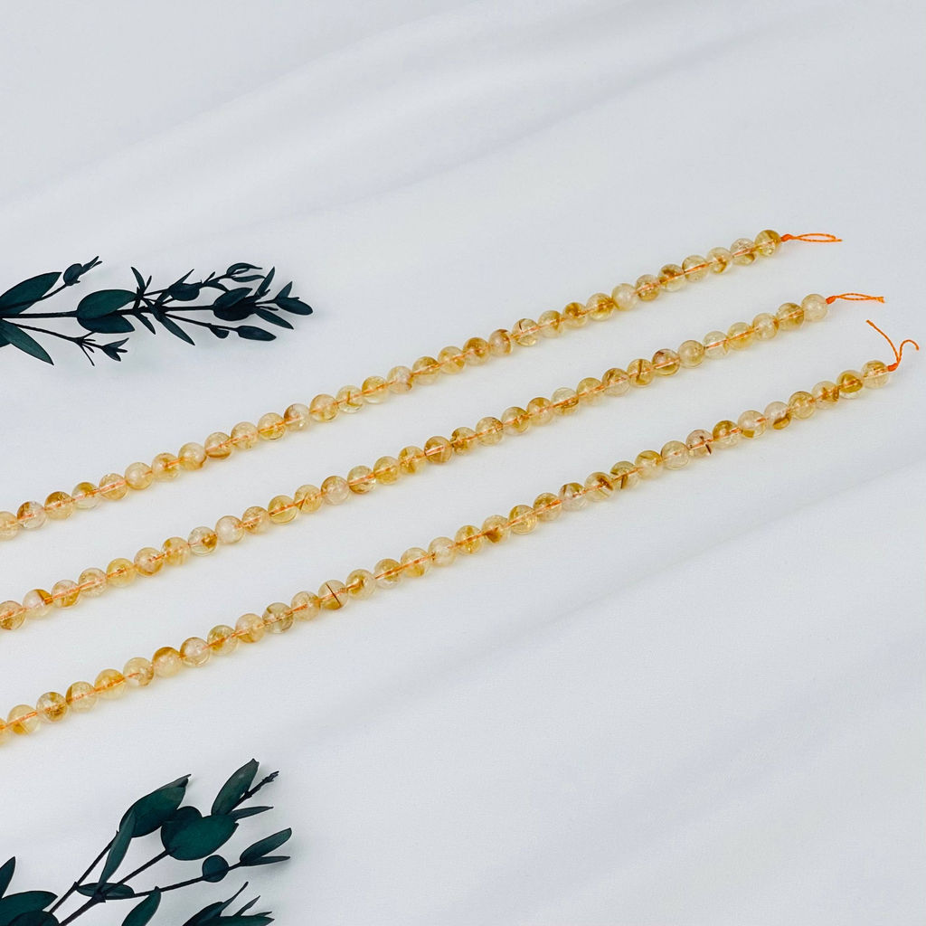 Бусины для украшений из Цитрина (60 бусин) 39 см