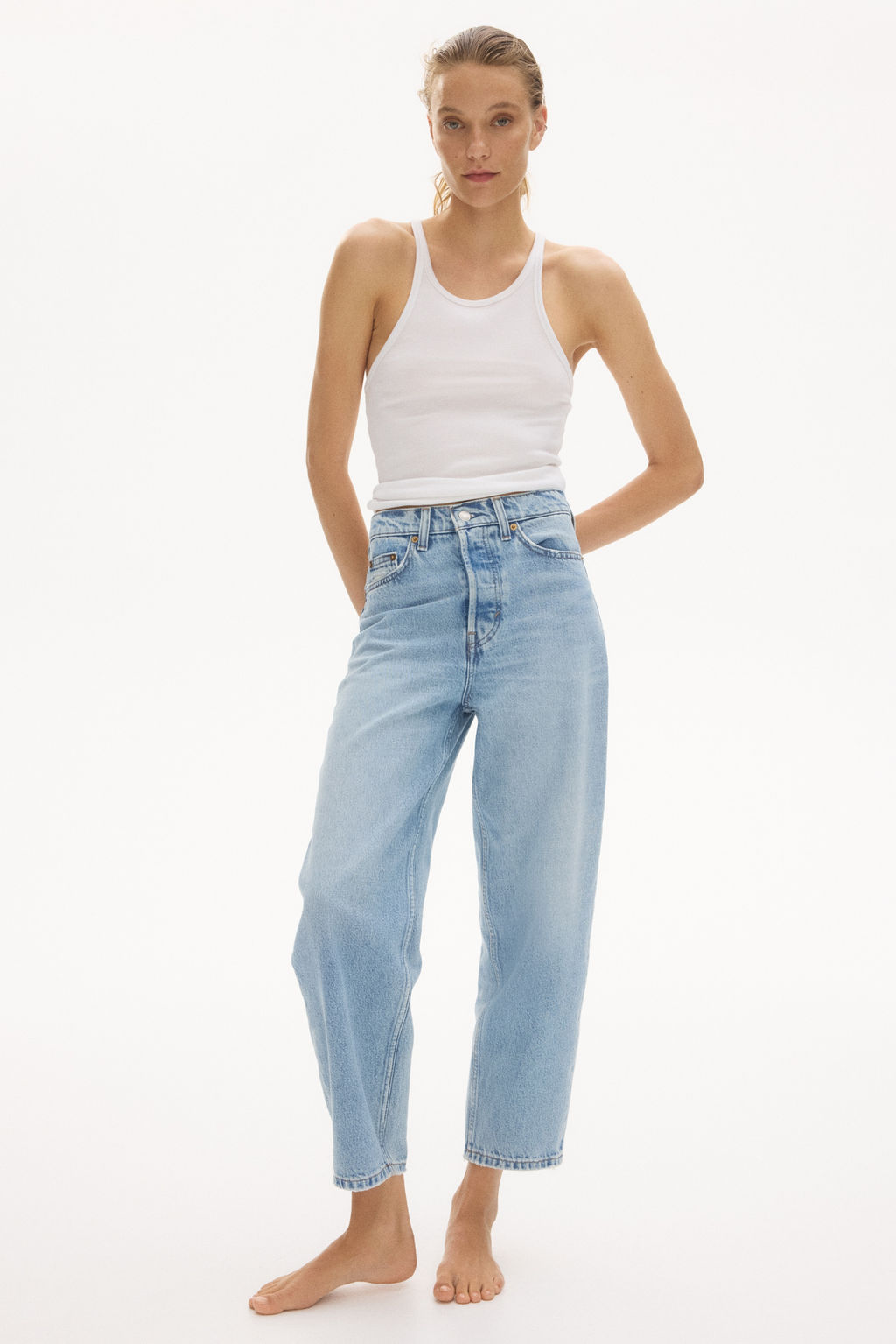 Barrel High Waist Ankle Jeans - H&m фото 4