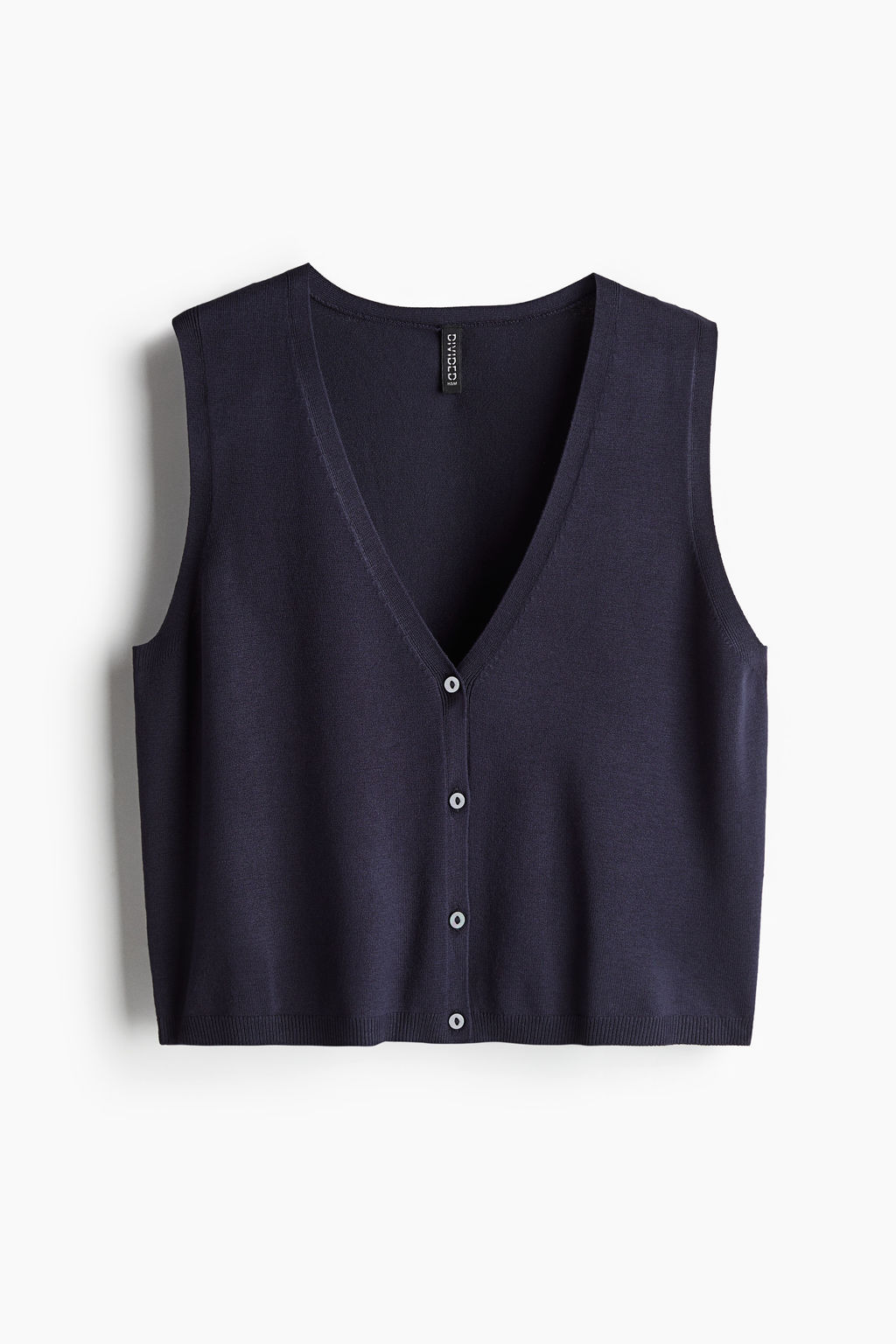 Sueter sin mangas con botonadura frontal - H&m фото 7