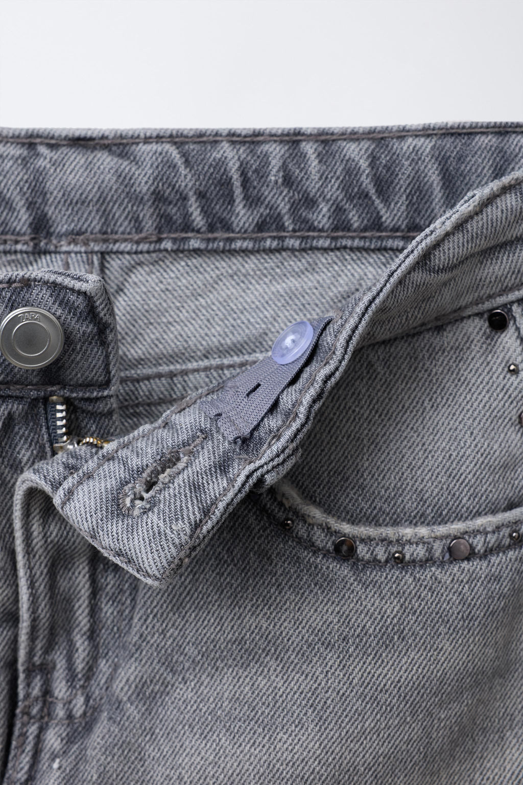 STUDDED DENIM BERMUDA SKORT - Zara фото 8