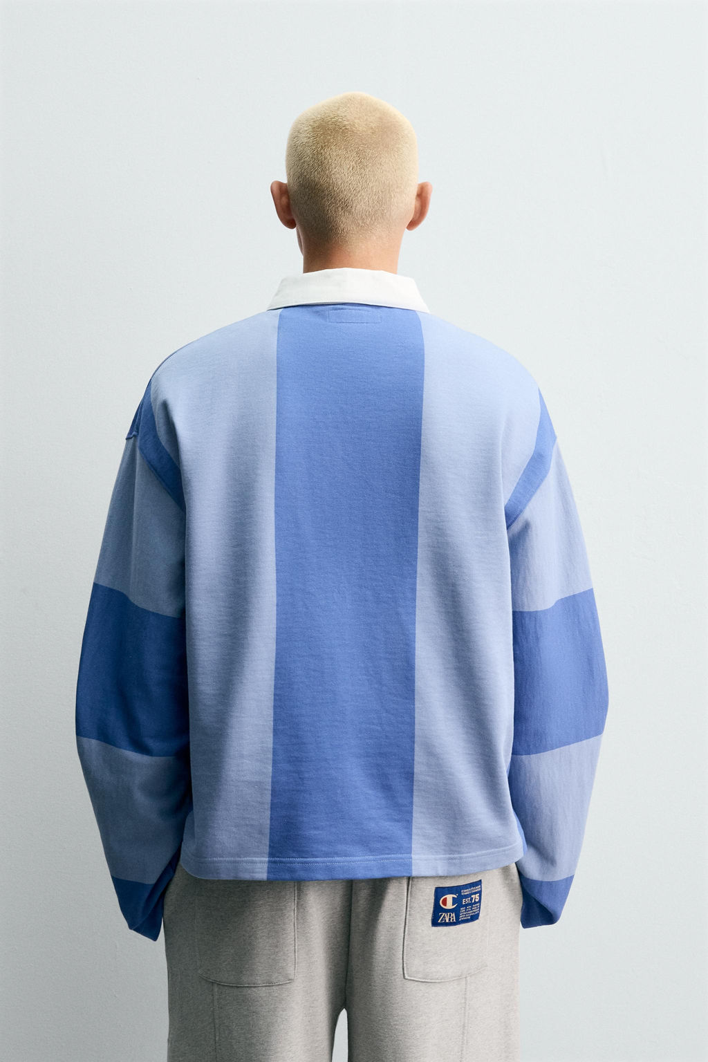 CHAMPION ® X ZARA COLOUR BLOCK POLO SHIRT  фото 3