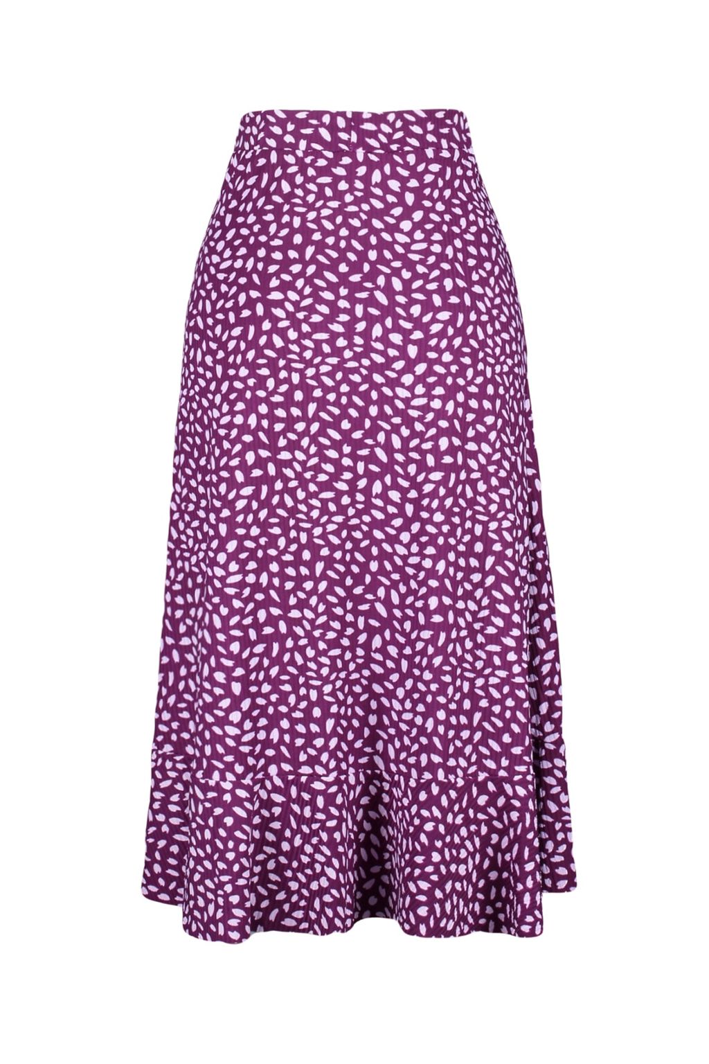 TRENDYOLMILLA K?rm?z? Bask?l? Buzgu Detayl? ve Volanl? Yuksek Bel Esnek Etek TWOSS21ET0029 фото 34