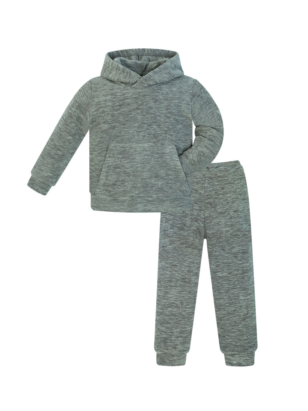 Костюм детский флисовый серый 7043кт (134, 68)