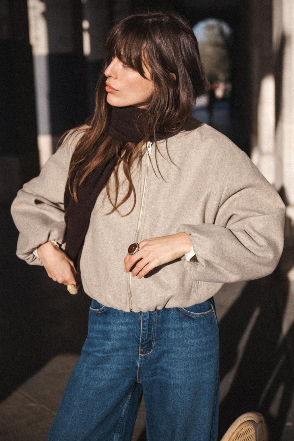 SOFT BOMBER JACKET WITH ELASTIC TRIMS - Zara фото 17