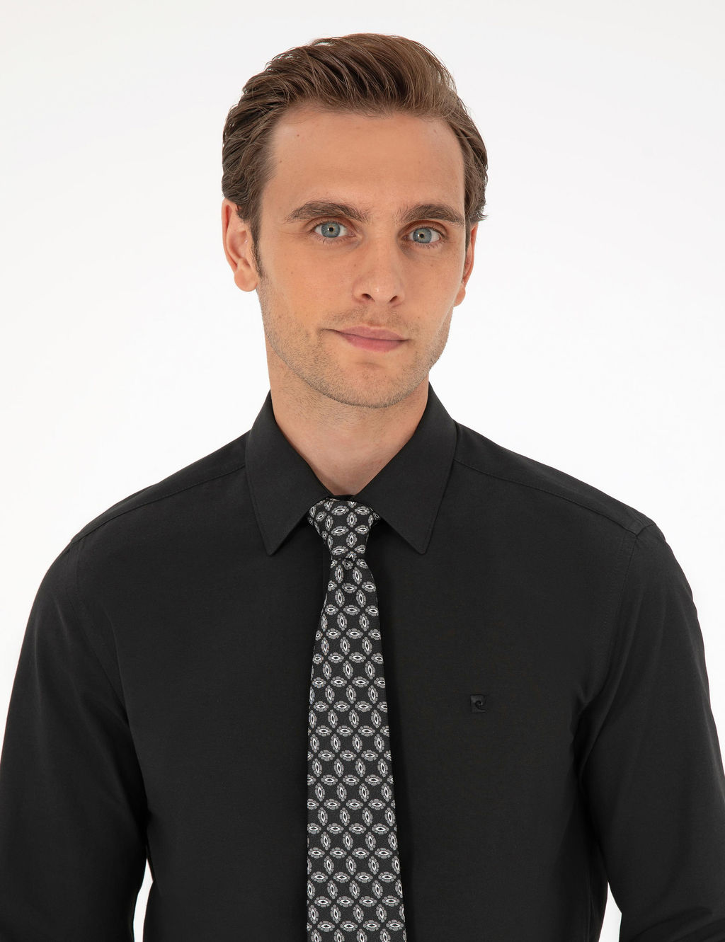 Siyah Slim Fit Uzun Kollu Basic G_mlek