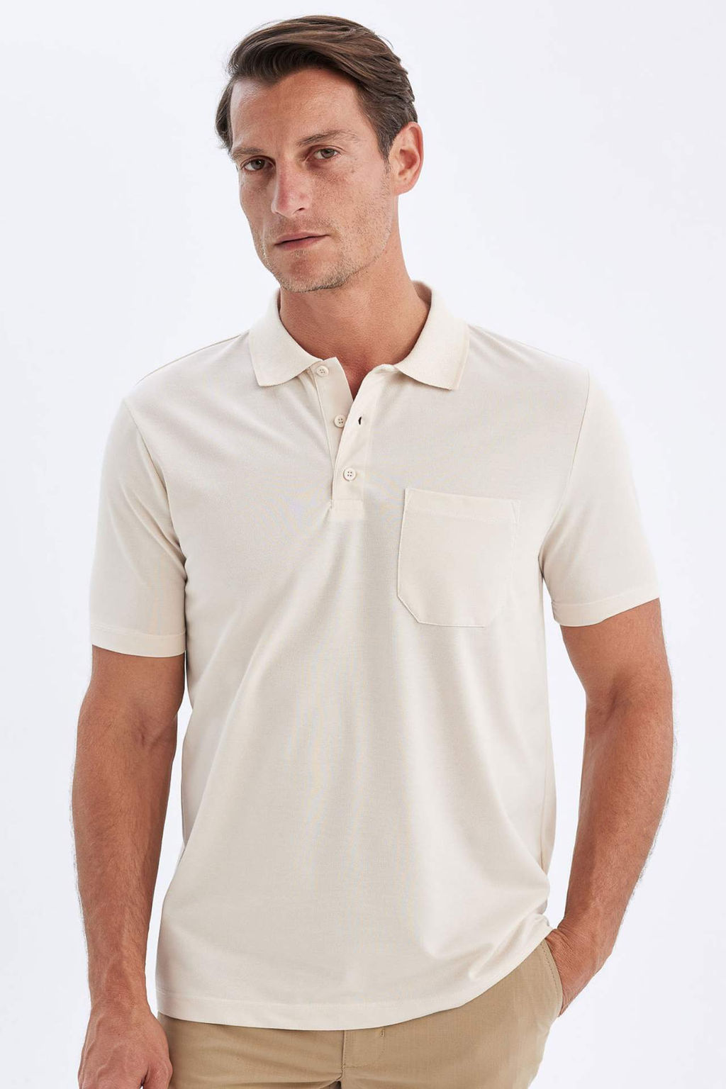 Regular Fit Basic Duz K?sa Kollu Pike Polo Tisort - Defacto фото 3