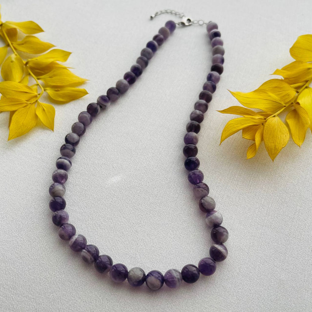 Бусы из кварцевого Аметиста 45 см +