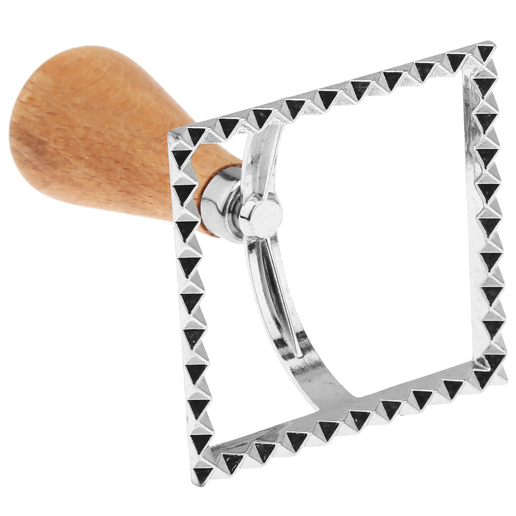 Штамп металлический для пельменей Квадрат 7х7см h10см, деревянная ручка, на картоне (Китай) - Домашняя мода фото 3