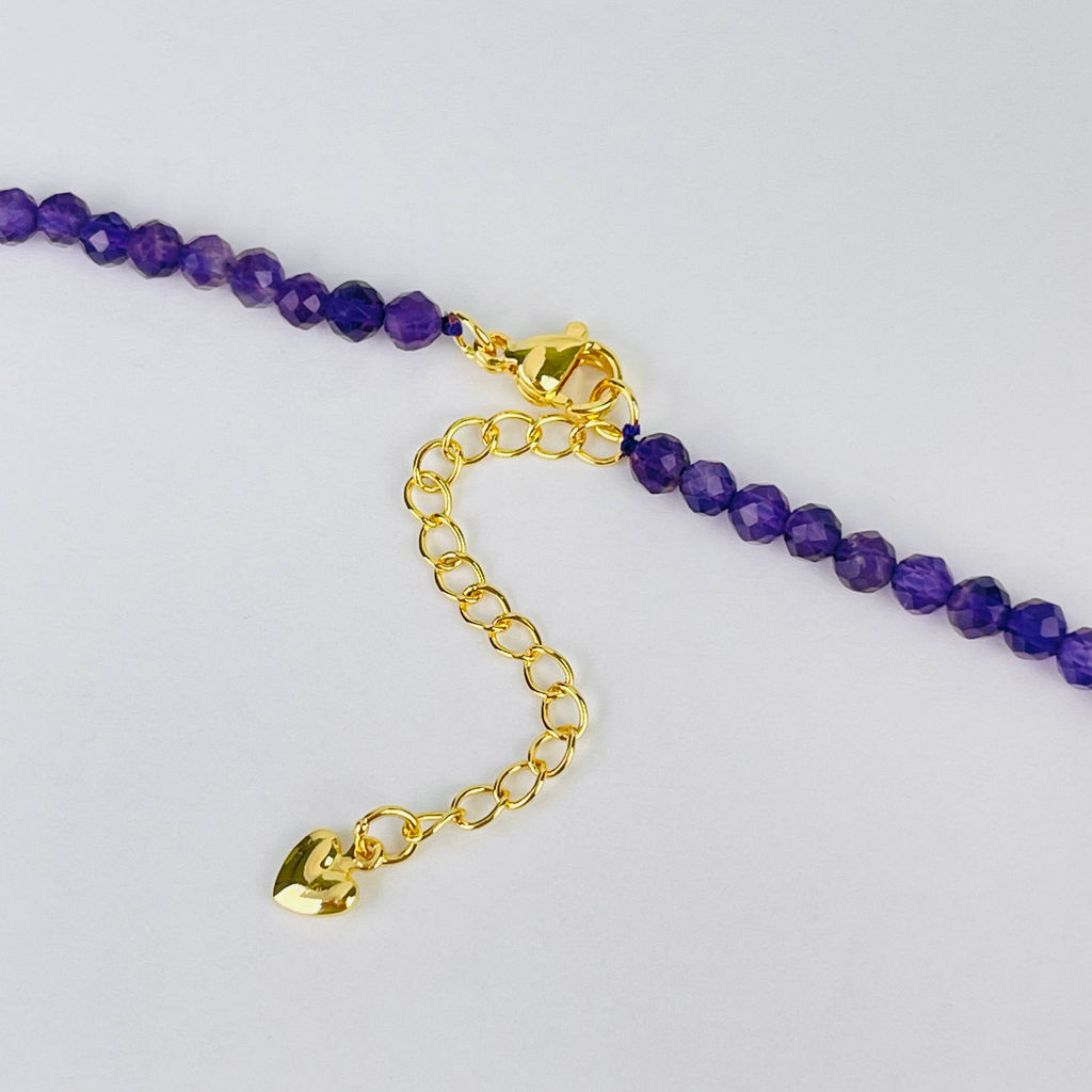 Колье из Аметиста и Жемчуга 42 см +