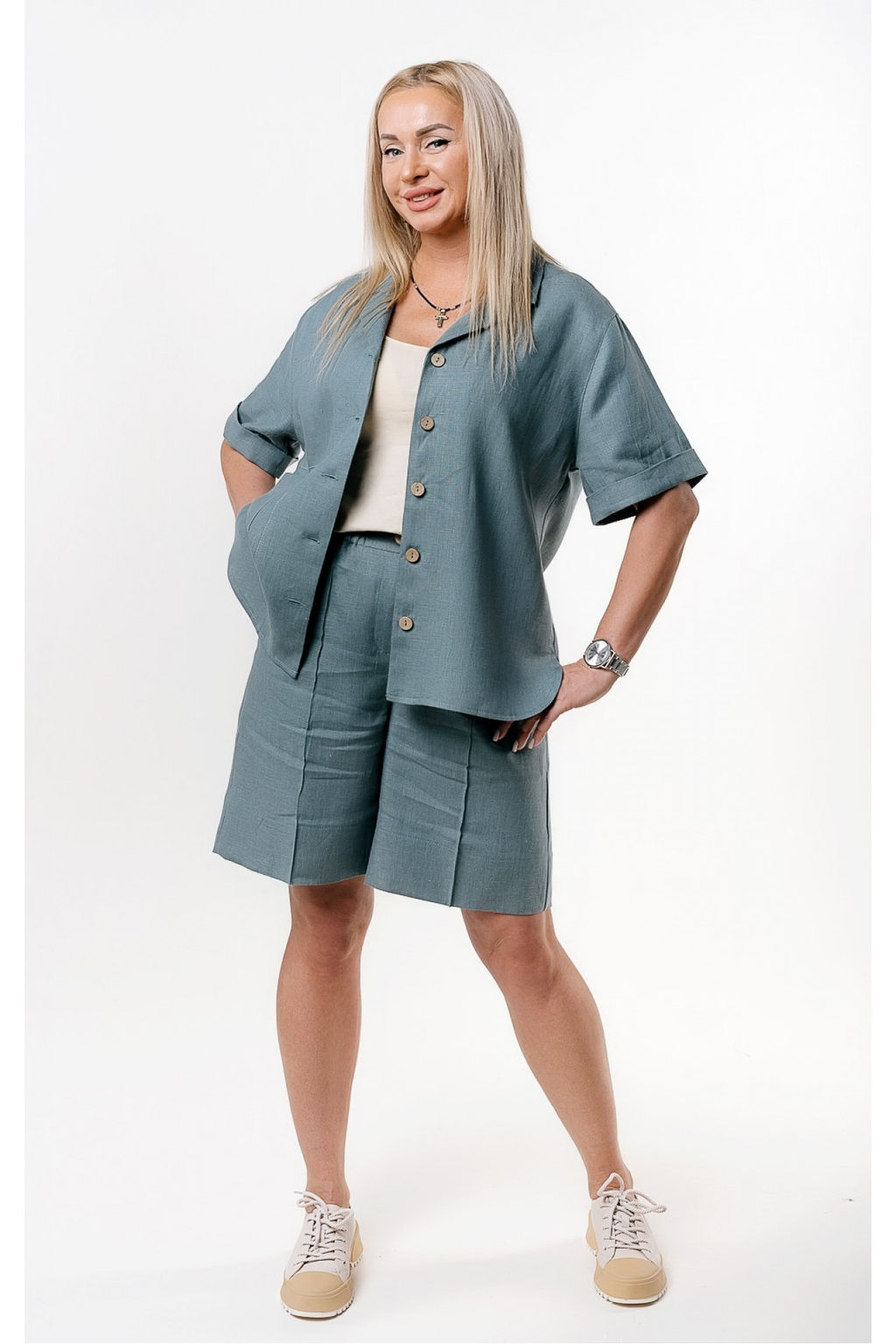 100% ЛЁН жакет , не дает усадку - Новый лен фото 3