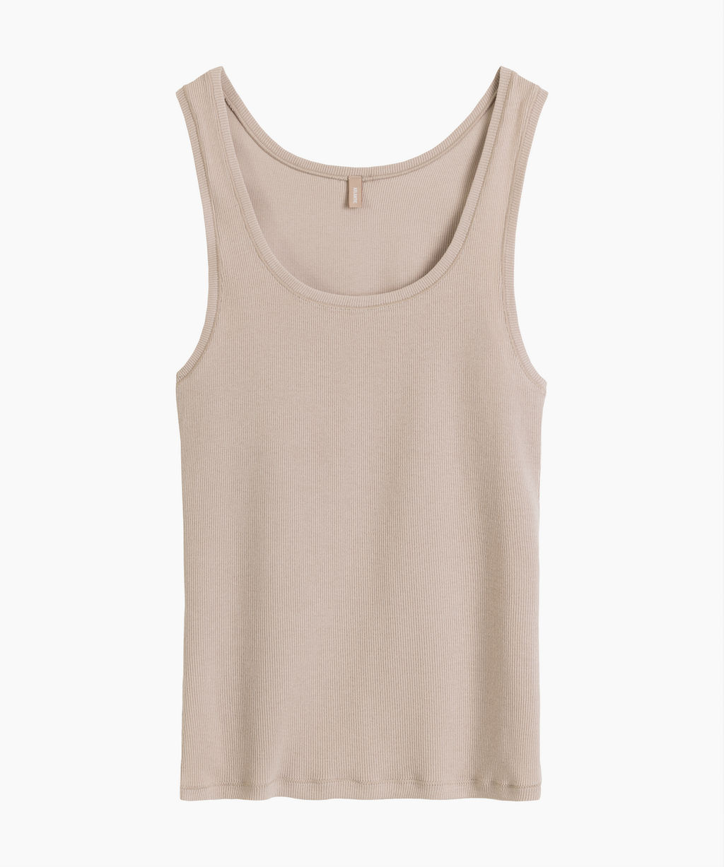 ATLANTIC LV-003 Майка женская Ribbed Top бежевый  фото 2