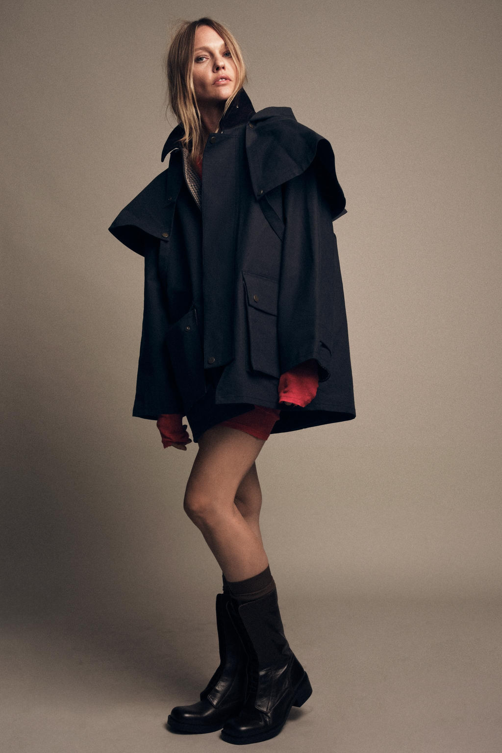 HOODED CONTRAST LAPEL TRENCH COAT ZW COLLECTION - Zara фото 2