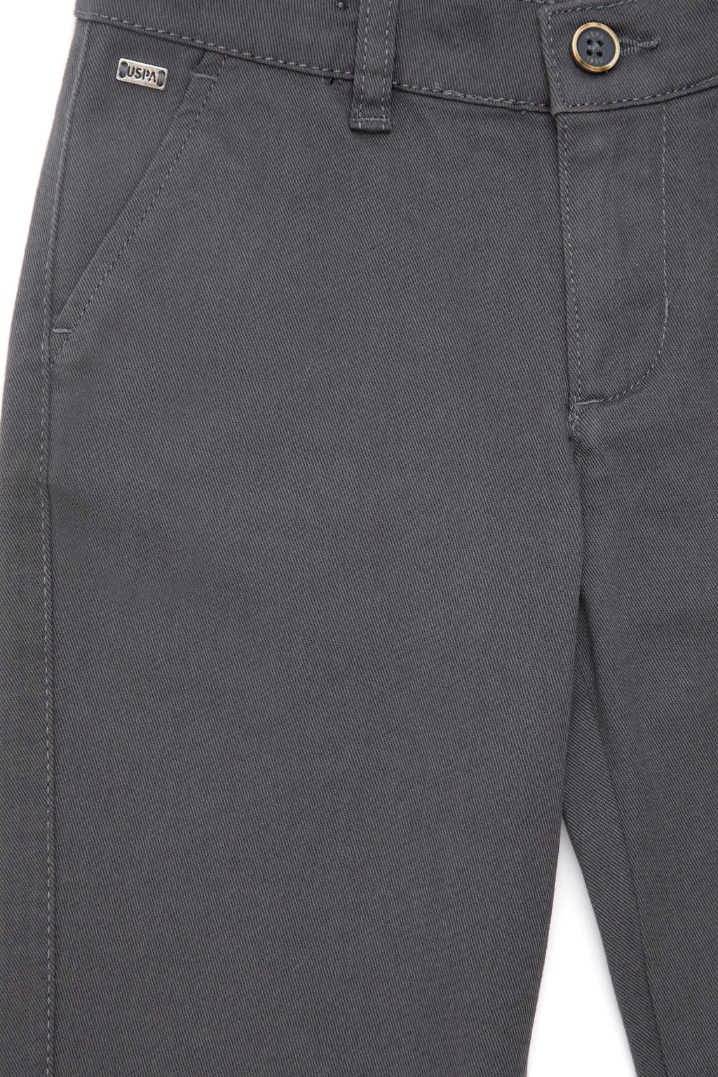 Брюки U.S. Polo Assn для мальчика из хлопка с эластаном антрацитовые  фото 8
