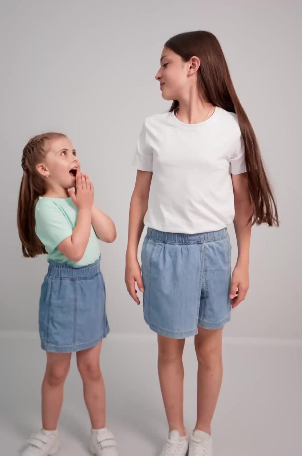 Джинсовая юбка-шорты для девочки Happyfox