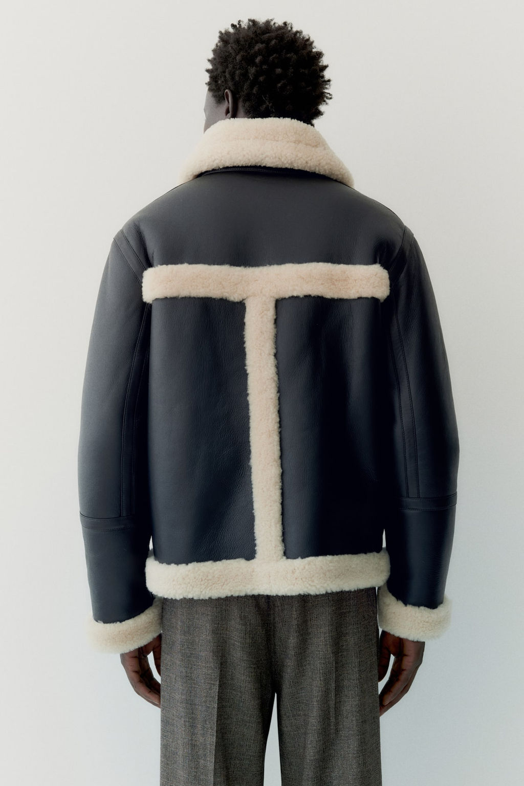 Chaqueta de aviador de piel - H&m фото 6