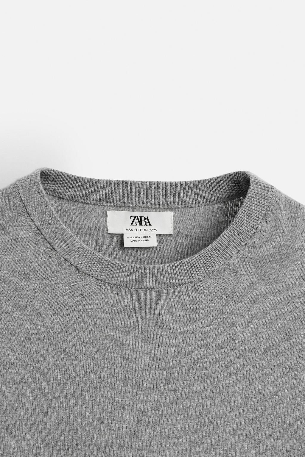 LIMITED EDITION COTTON BLEND KNIT T-SHIRT - Zara фото 5