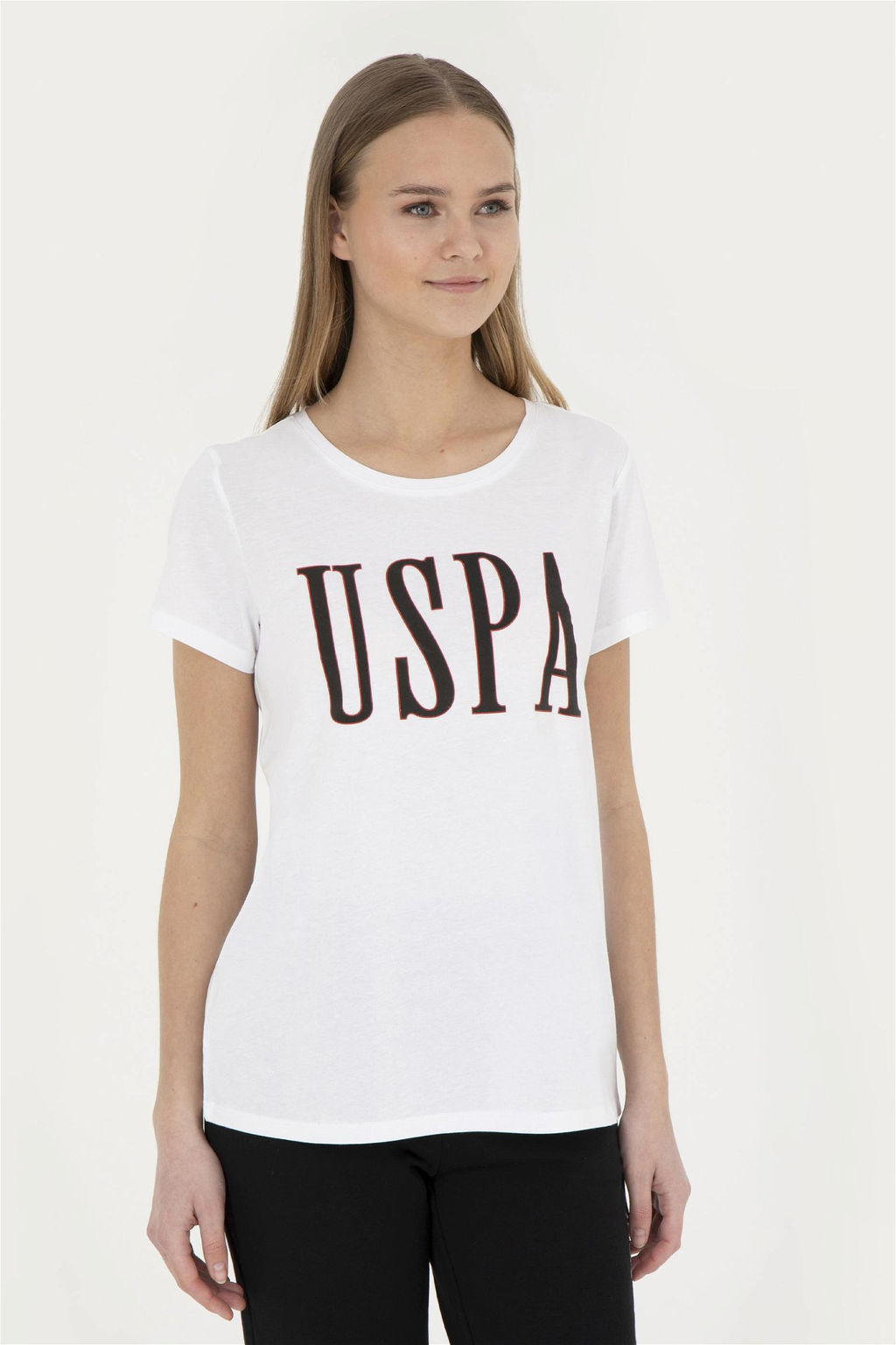 Женская белая футболка с круглым вырезом - U.s. polo assn фото 2