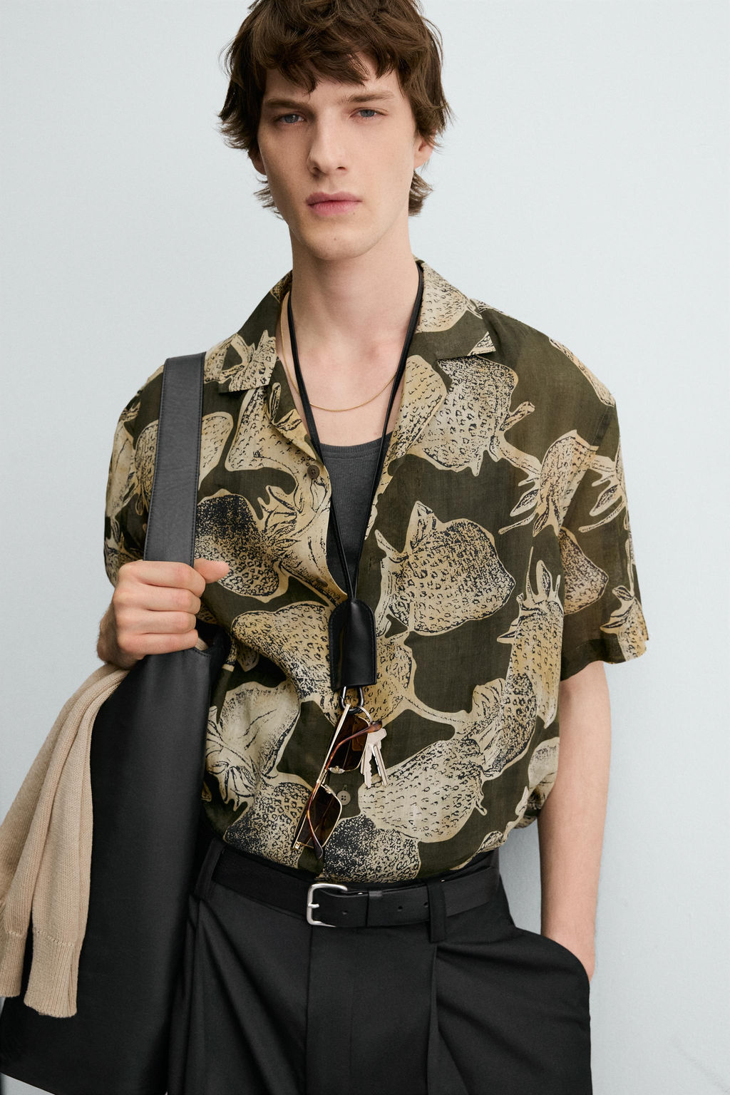 STRAWBERRY PRINT 100% RAMIE SHIRT - Zara фото 5