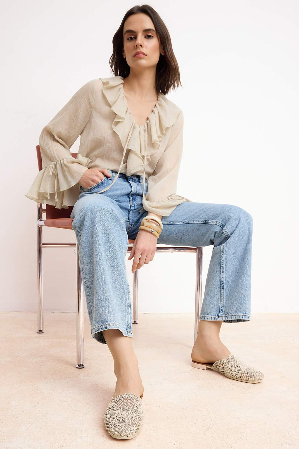 Trendyol Shoes Siyah Orgu Detayl? Kad?n Mule Terlik TAKSS24TE00000 - Trendyolmilla фото 24