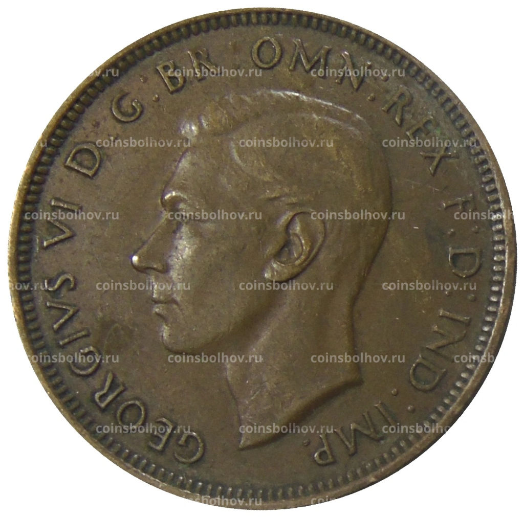 1/2 пенни 1938 года Австралия