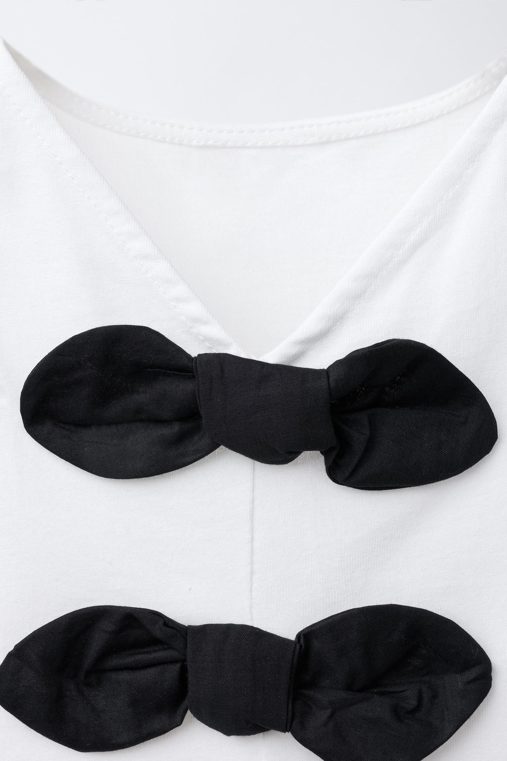 CONTRAST T-SHIRT WITH BOWS - Zara фото 3