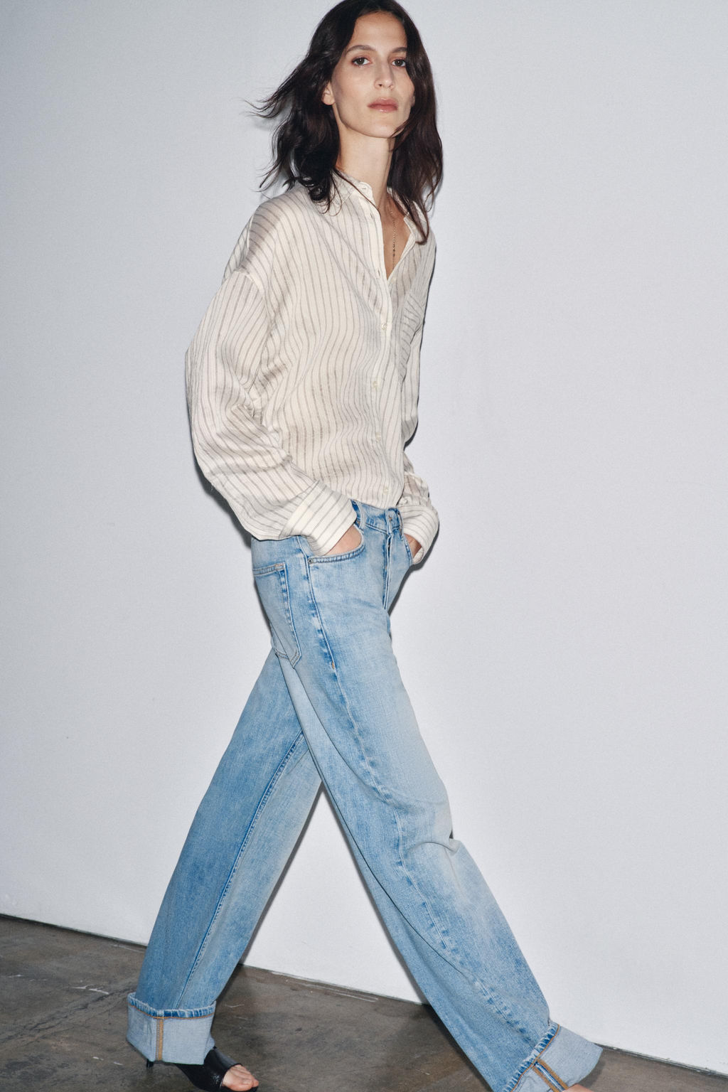 ZW COLLECTION BAGGY LOW-RISE JEANS - Zara фото 8