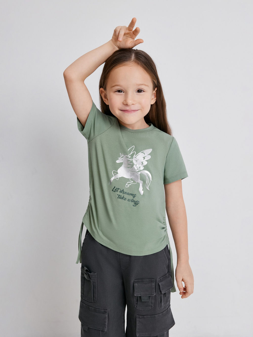 ACOOLA / Футболка детская для девочек Vegas бледно-зеленый  фото 6