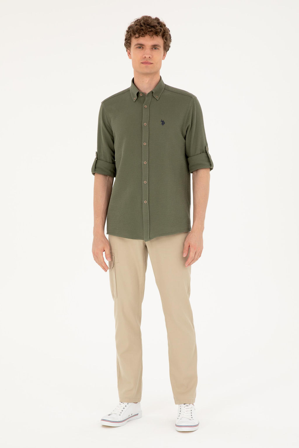 U. S. Polo Assn / Мужские брюки из плотной ткани светло-хаки - U.s. polo assn фото 9