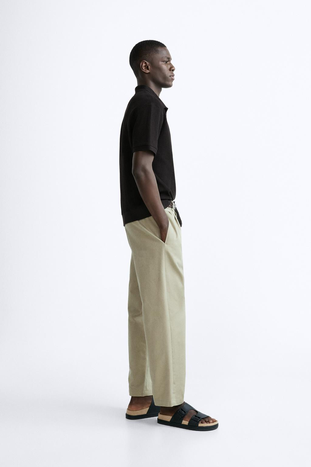 TEXTURED POLO SHIRT WITH RIBBED TRIMS - Zara фото 4