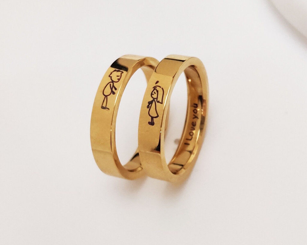Кольцо с гравировкой Влюбленная девочка
