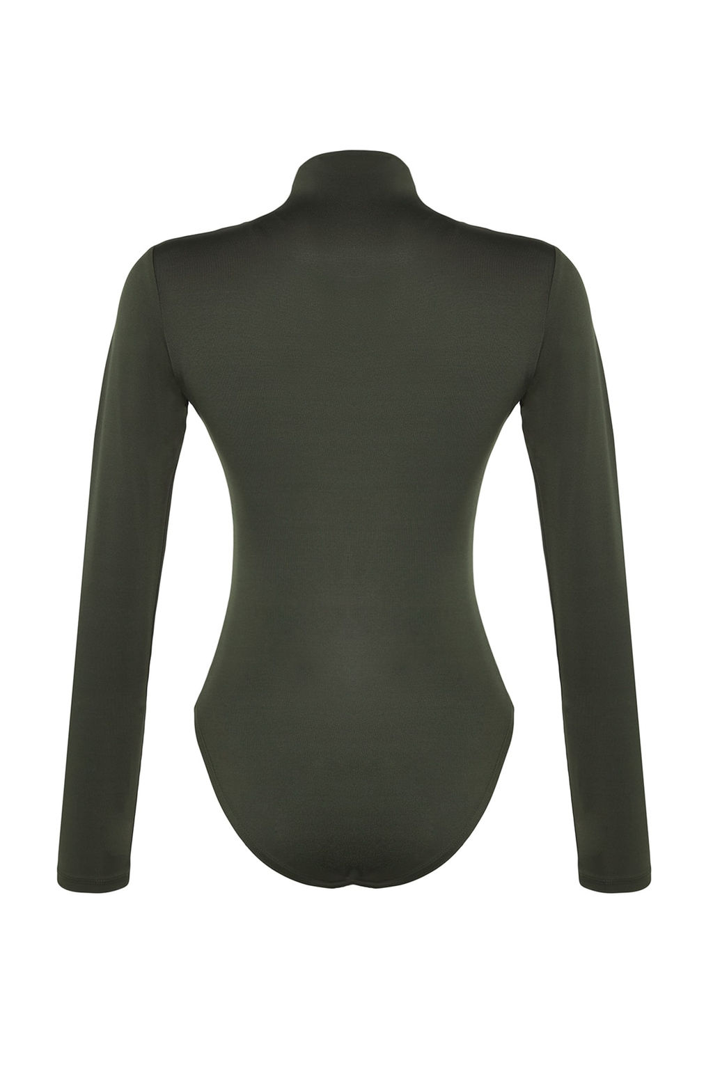 Haki Buzgu Detayl? Dik Yaka C?tc?tl? Esnek Orme Body TWOAW24BD00014