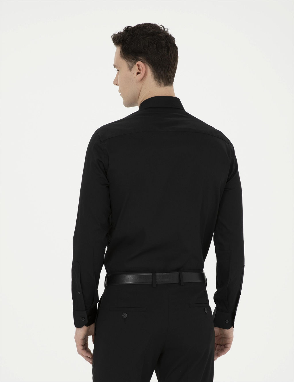 Siyah Slim Fit Uzun Kollu Basic G_mlek - Pierre cardin фото 5