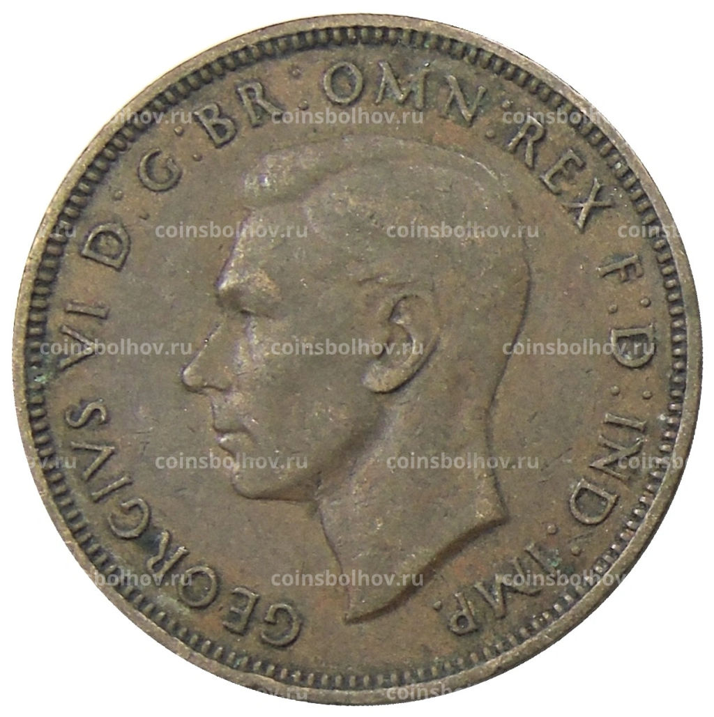 1/2 пенни 1938 года Австралия