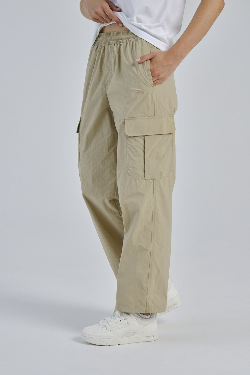 Брюки текстильные Хаки ATSC Woven Track Pants - Anta фото 3