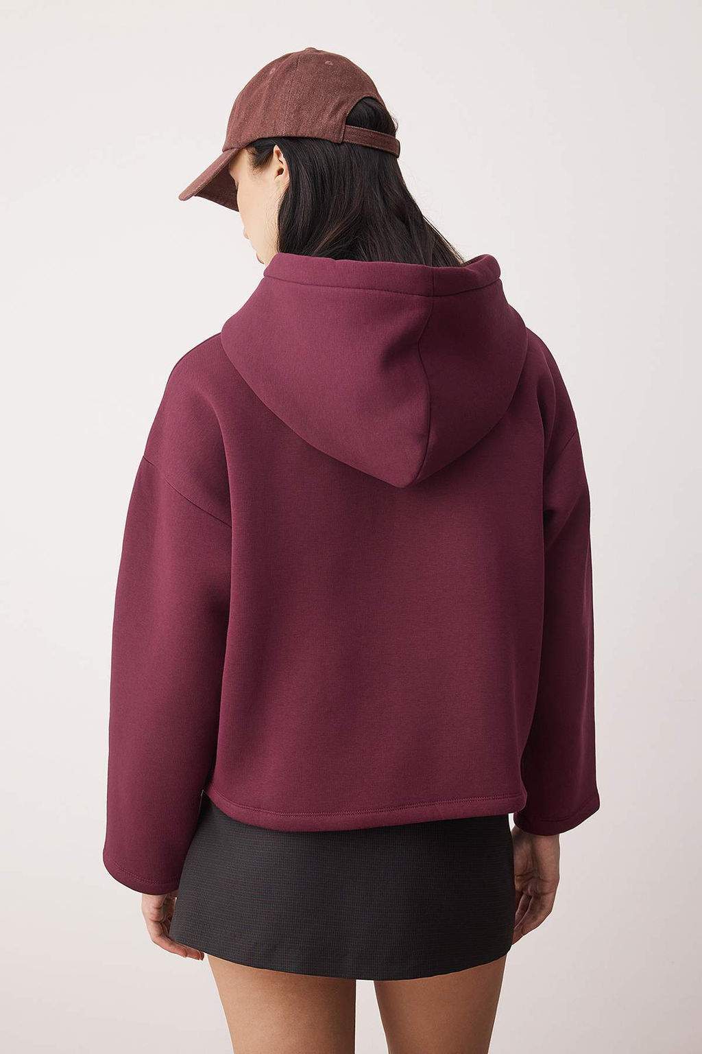 Murdum Kal?n Ici Polarl? Yar?m Pat Fermuarl? Oversize Kapusonlu Orme Sweatshirt TWOAW26SW00060