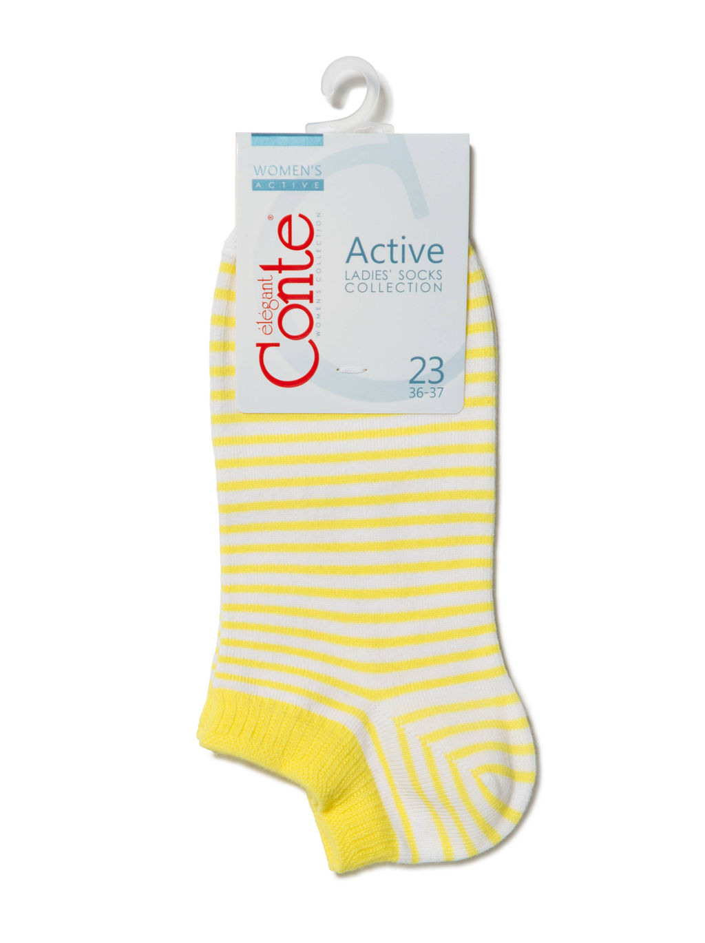 Цена за 2 пары. Носки Короткие CONTE ACTIVE белый-желтый - Conte elegant фото 3