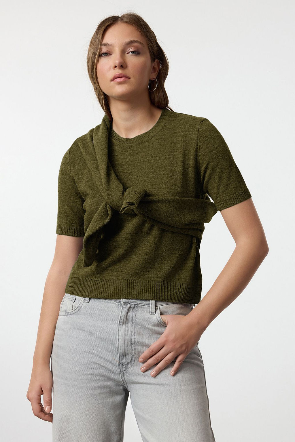 TRENDYOLMILLA Mavi Basic H?rka-Bluz Triko H?rka TWOAW25HI00216 фото 2