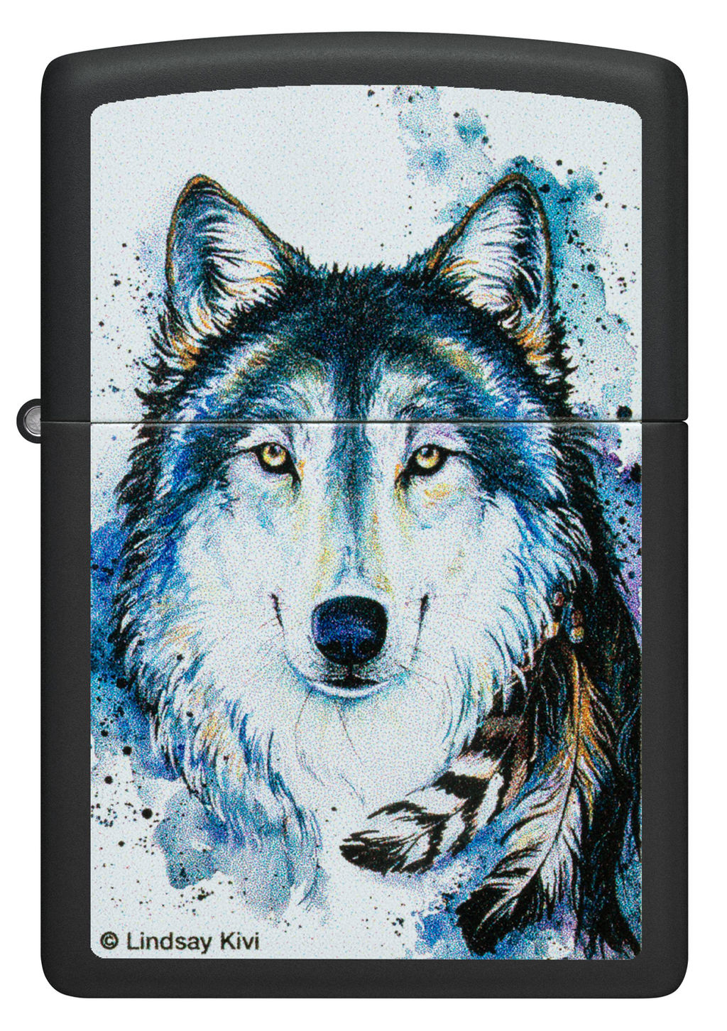 Зажигалка ZIPPO Линдси Киви Хороший волк | Lindsay Kivi Good Wolf Design 48936  фото 2