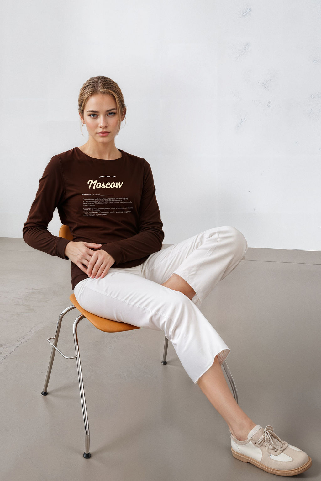 Лонгслив женский Дом там где...Moscow - Yollochka фото 21