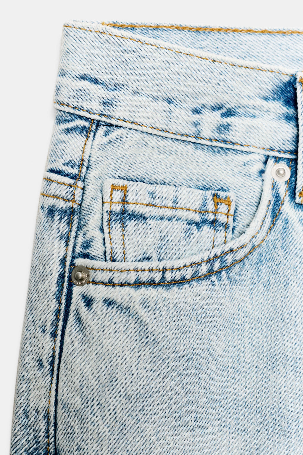 JEANS ZW COLLECTION RELAXED FLARE TIRO BAJO / Azul claro - Zara фото 7