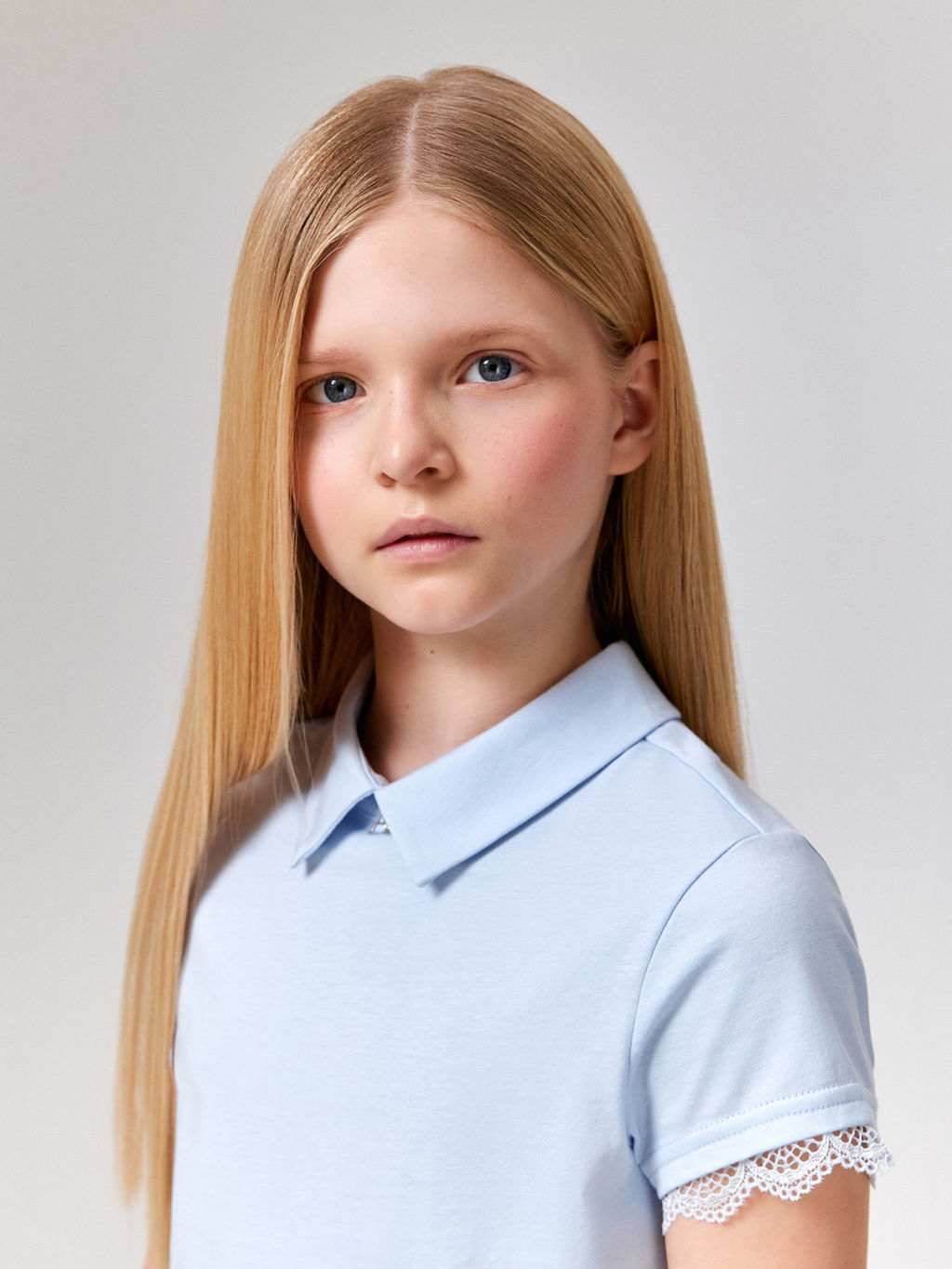 ACOOLA / Блузка детская для девочек Gvinevra голубой  фото 6